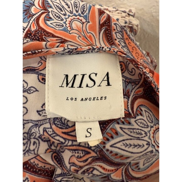 Misa Los Angeles Matilda Tie Back Paisley Midi Dress Size Small - Picture 12 of 15